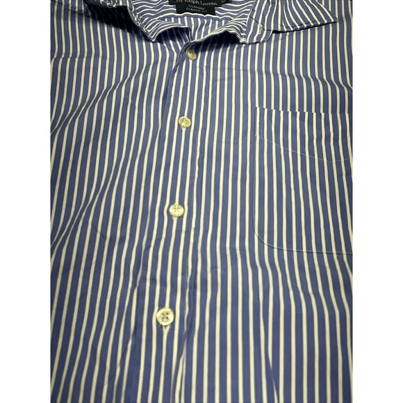 Polo Ralph Lauren Curham Button Up Shirt Classic Fit Blue White Stripe Size XL - Picture 2 of 7